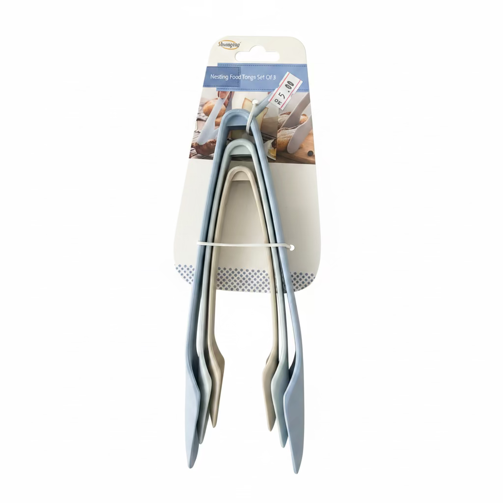 Nesting food tongs set 3 pcs