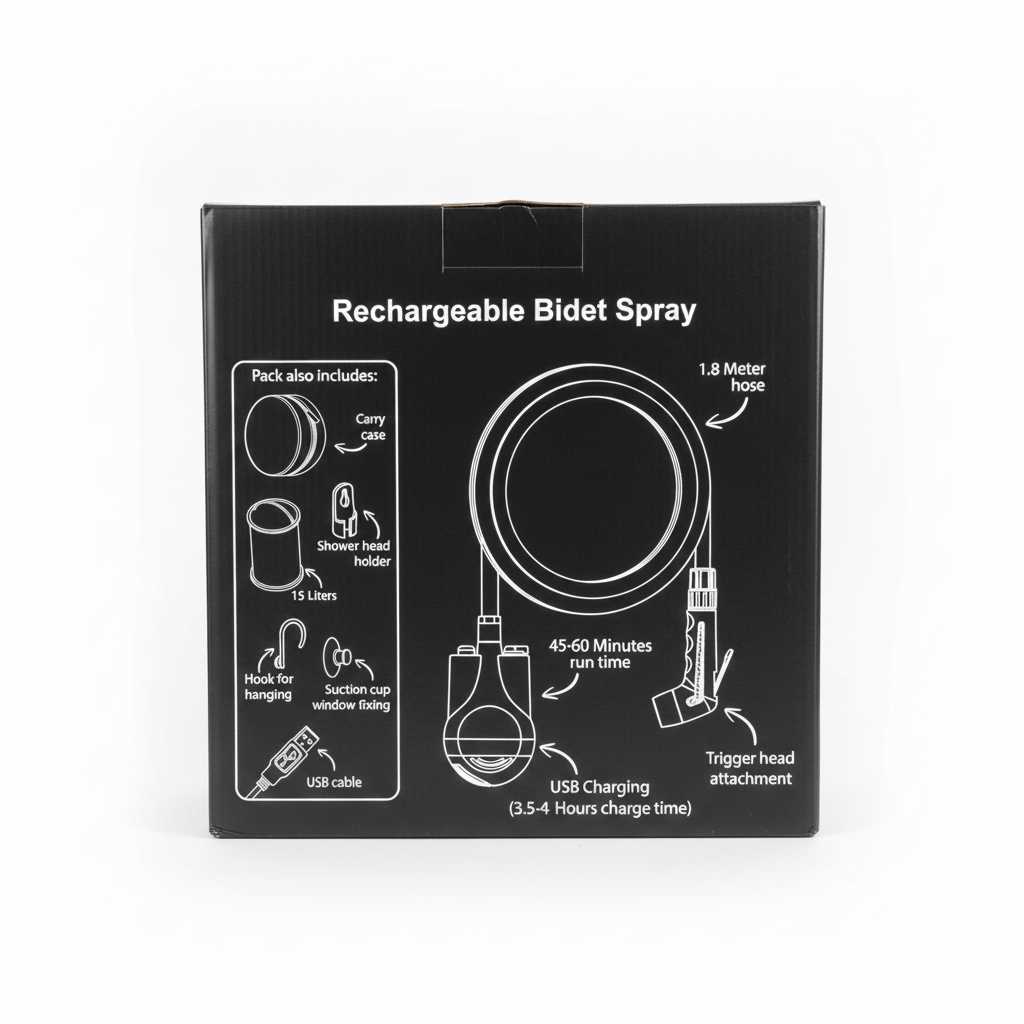 Rechargeable bidet spray 15L
